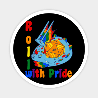 Roll with pride Gaymer LGTBQ Pride Magnet